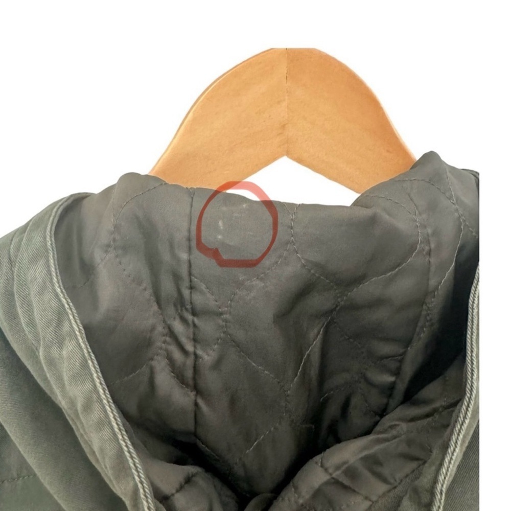 LUCKY BRAND Cotton Twill Hooded Jacket Anorak Utility Military Army Field Barn S - Picture 15 of 15